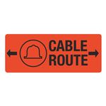 Cable Route Orange - 4" x 10" Sign